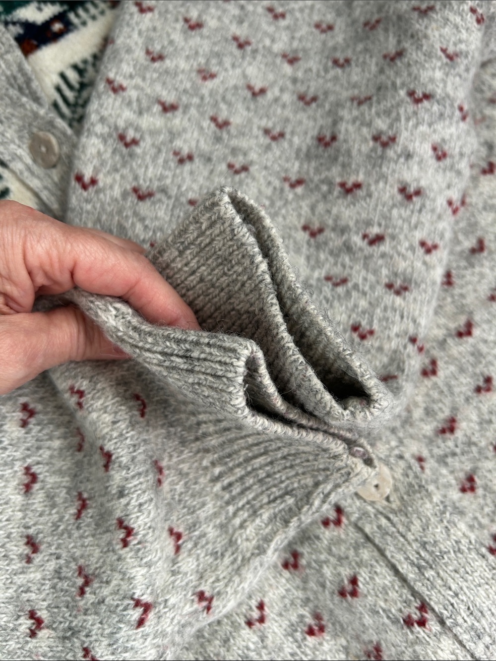 Vintage Women’s Edition Cottagecore Wool Cotton Blend Cardigan Sweater - Picture 13 of 14